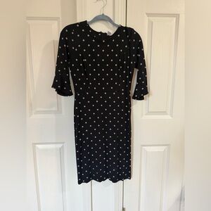 Old Navy Black Dress with White Polka Dots
